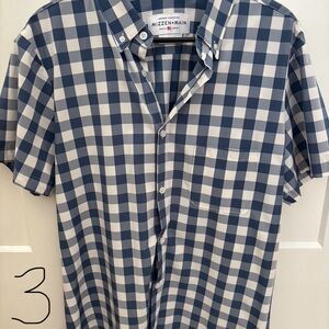 Mizzen+Main Blue Checkered Men's Shirt
